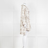 By Walid Grey Rose Floral Print Linen Shirt with Shorts Set