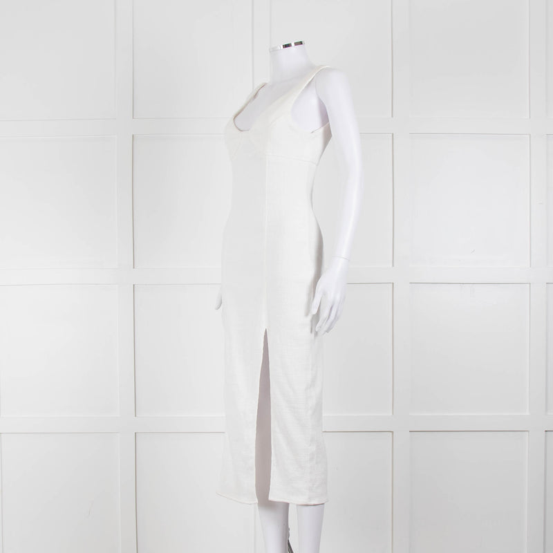Bec + Bridge Cream Textured Sleeveless Dress
