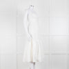 House Of CB White Cotton Embroidered Sleeveless Peplum Dress