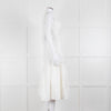 House Of CB White Cotton Embroidered Sleeveless Peplum Dress