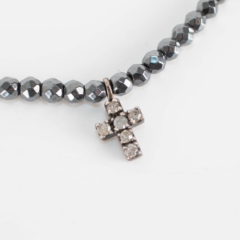 No Brand Gunmetal Cross Necklace