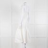 House Of CB White Cotton Embroidered Sleeveless Peplum Dress