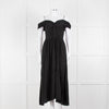 Vince Black Linen Blend Sleeveless Tiered Long Dress