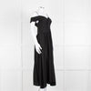 Vince Black Linen Blend Sleeveless Tiered Long Dress