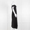 Vince Black Linen Blend Sleeveless Tiered Long Dress