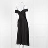Vince Black Linen Blend Sleeveless Tiered Long Dress