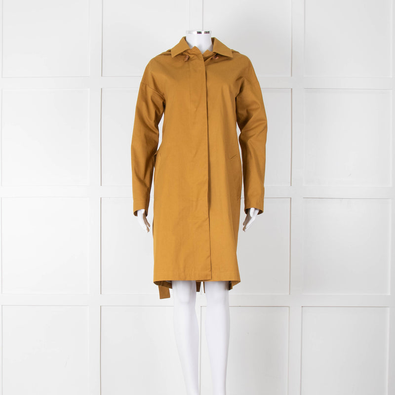 Sessun Mustard Hooded Spring Coat