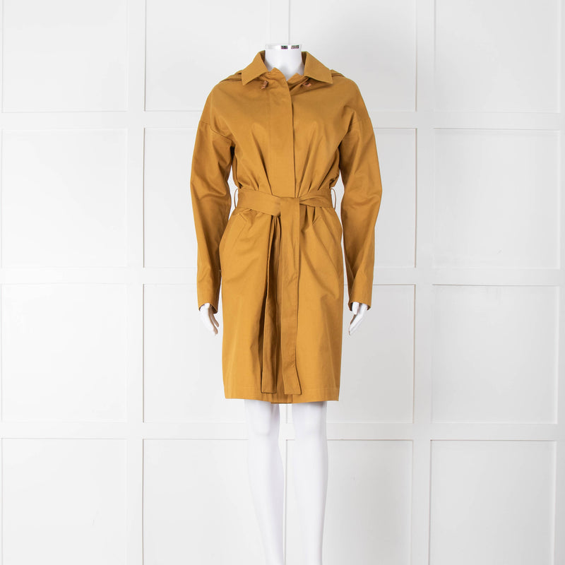 Sessun Mustard Hooded Spring Coat