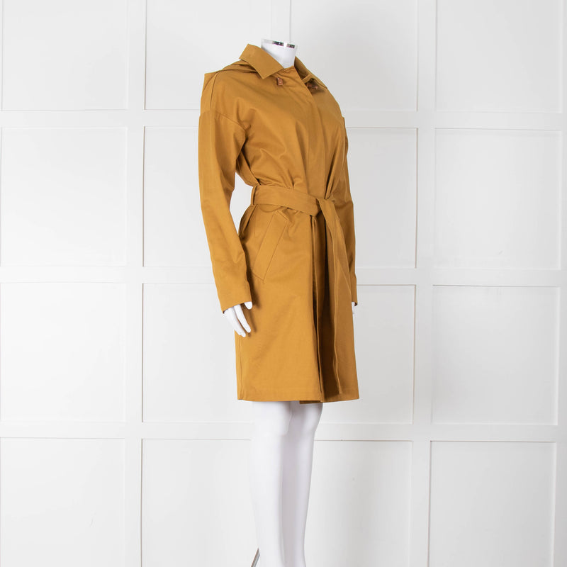 Sessun Mustard Hooded Spring Coat