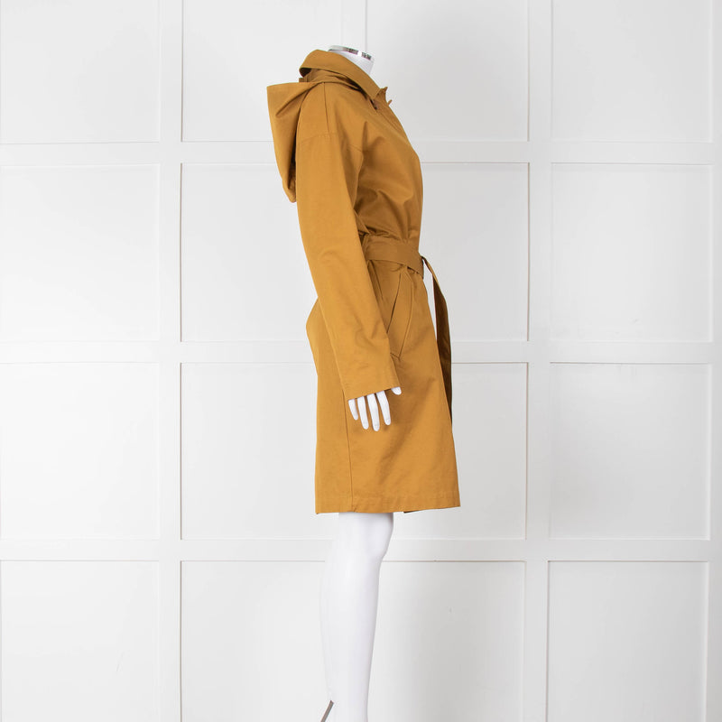 Sessun Mustard Hooded Spring Coat