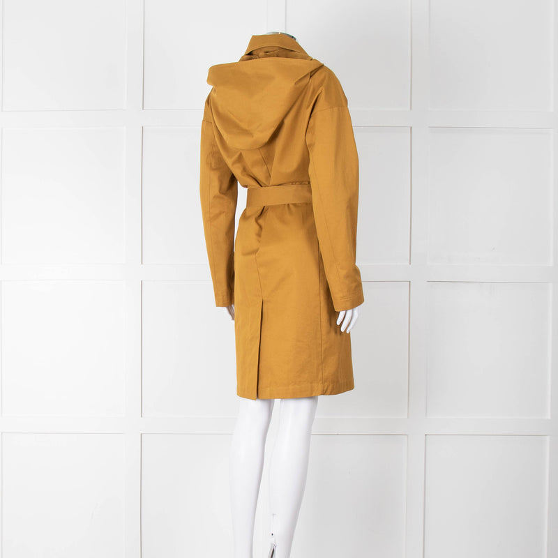 Sessun Mustard Hooded Spring Coat