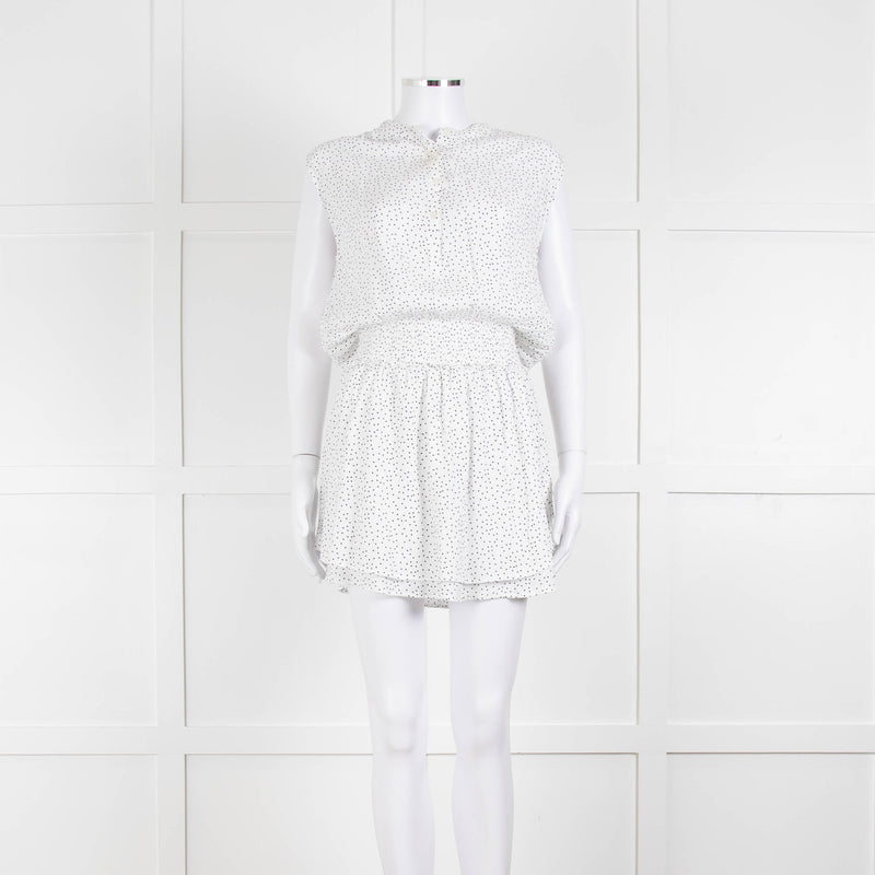 Rails White Black Star Print Sleeveless Mini Dress