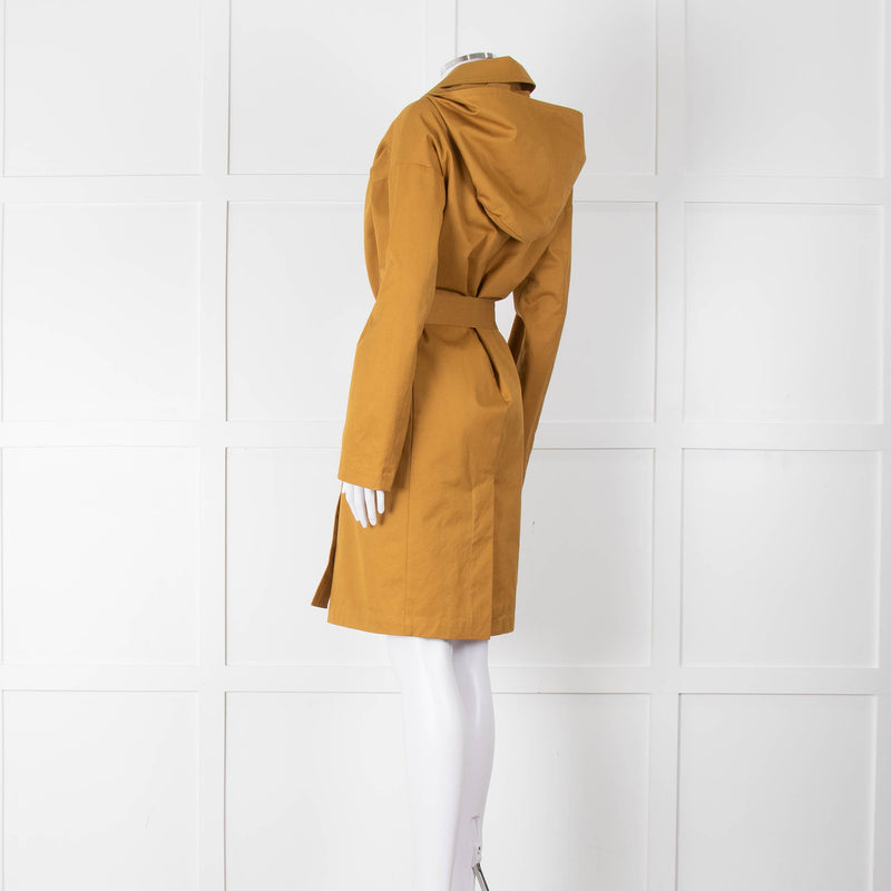 Sessun Mustard Hooded Spring Coat