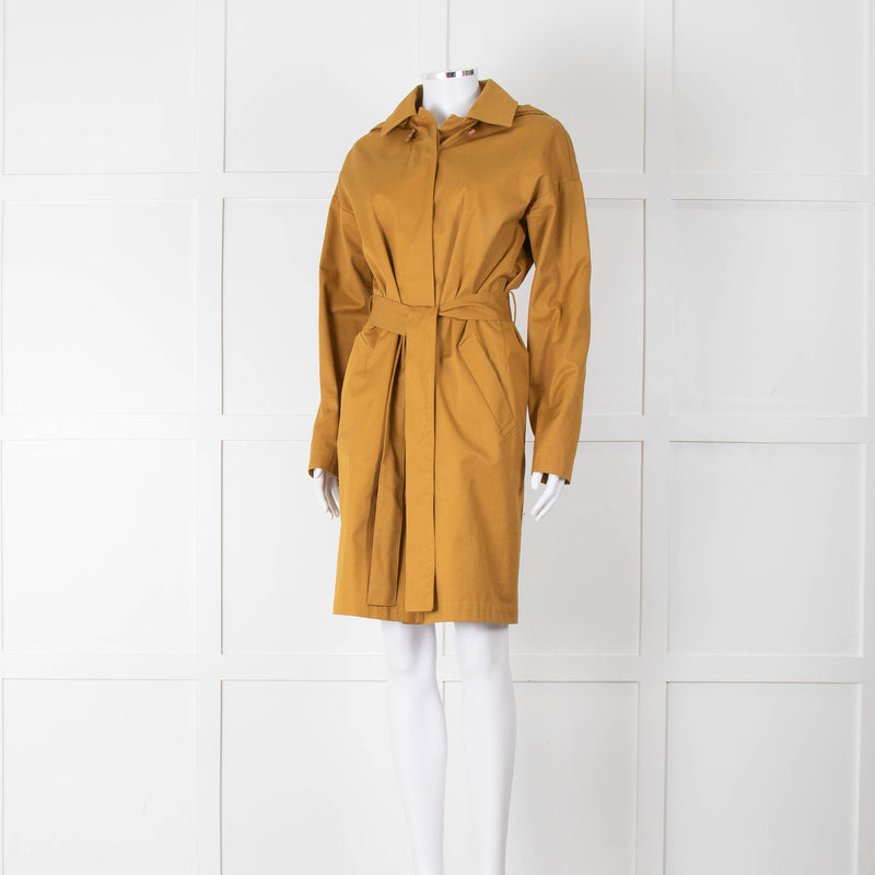 Sessun Mustard Hooded Spring Coat