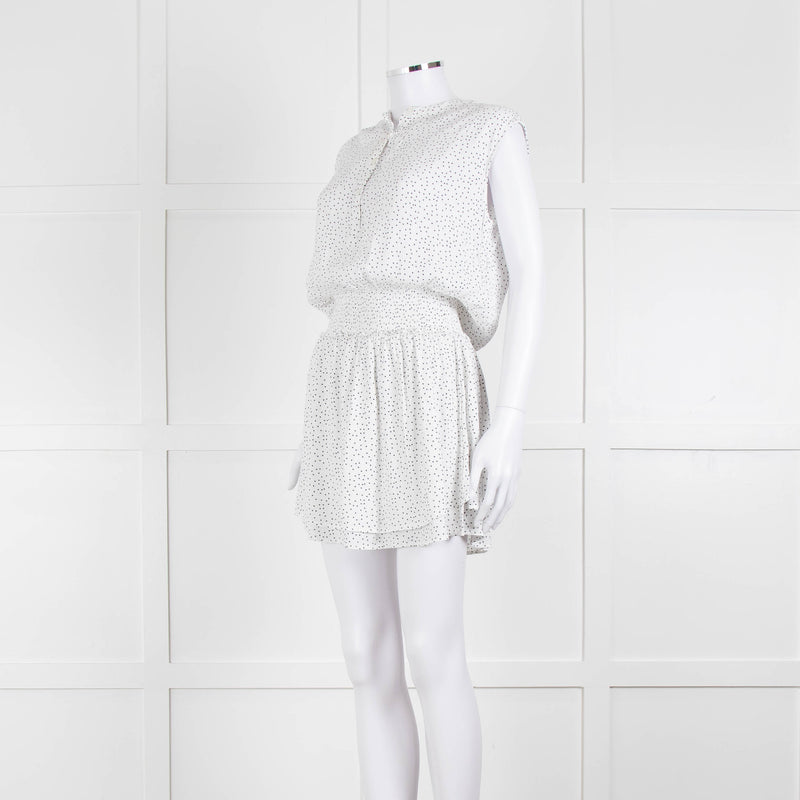 Rails White Black Star Print Sleeveless Mini Dress