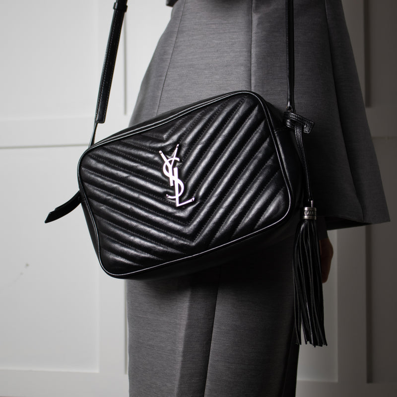 Saint Laurent Black Camera Lou Medium Bag