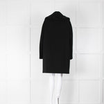 Moschino Black Wool Wide Frill Collar Coat