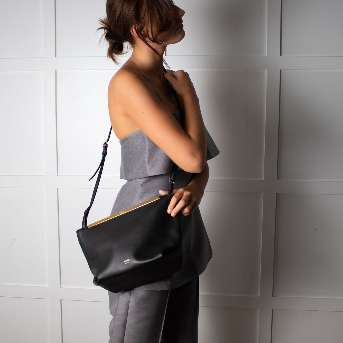 Khaite Black Aimee Clutch Bag