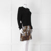 Equipment Black Animal Print Jumper Dress