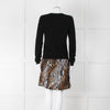 Equipment Black Animal Print Jumper Dress