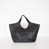 Anine Bing Black Leather Logo Embossed Lili Tote Bag