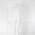 Suncoo White Lace Detail Blouse