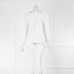 Suncoo White Lace Detail Blouse
