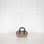 Gucci Mini GG Logo Canvas Boston Bag