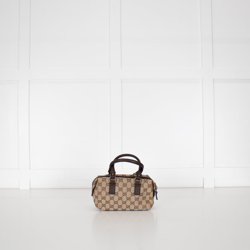 Gucci Mini GG Logo Canvas Boston Bag