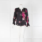 Joie Black Silk Floral Blouse