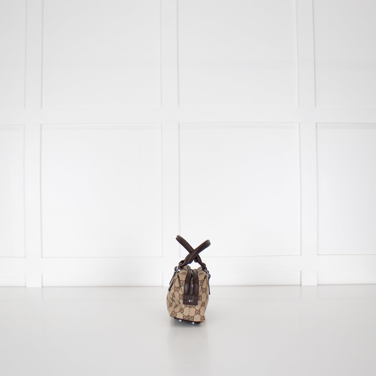 Gucci Mini GG Logo Canvas Boston Bag