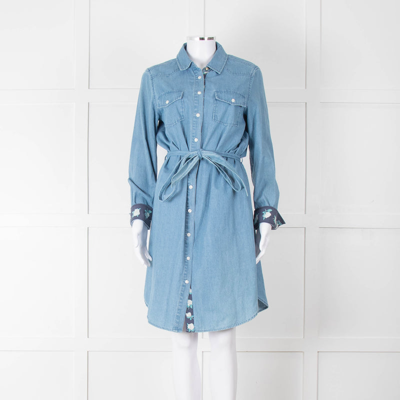Draper James Denim Blue Belted Shirt Dress