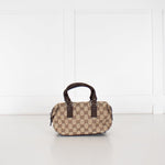 Gucci Mini GG Logo Canvas Boston Bag