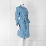 Draper James Denim Blue Belted Shirt Dress
