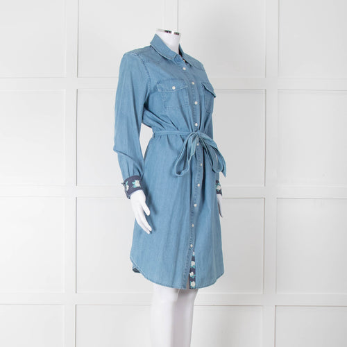 Draper James Denim Blue Belted Shirt Dress