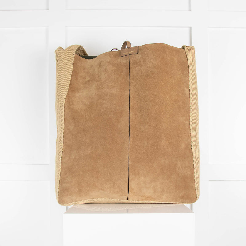 Isabel Marant Beige Suede Wide Stap Tote