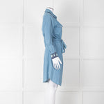 Draper James Denim Blue Belted Shirt Dress