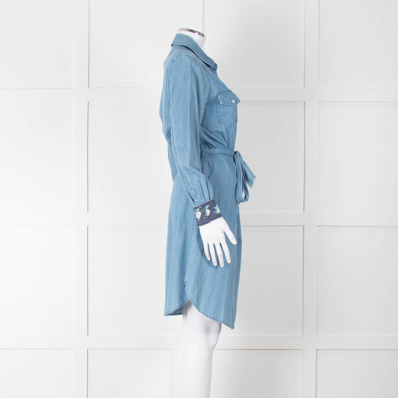 Draper James Denim Blue Belted Shirt Dress