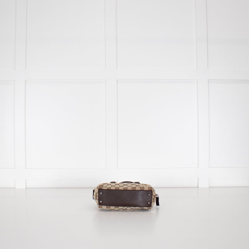 Gucci Mini GG Logo Canvas Boston Bag