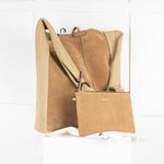 Isabel Marant Beige Suede Wide Stap Tote