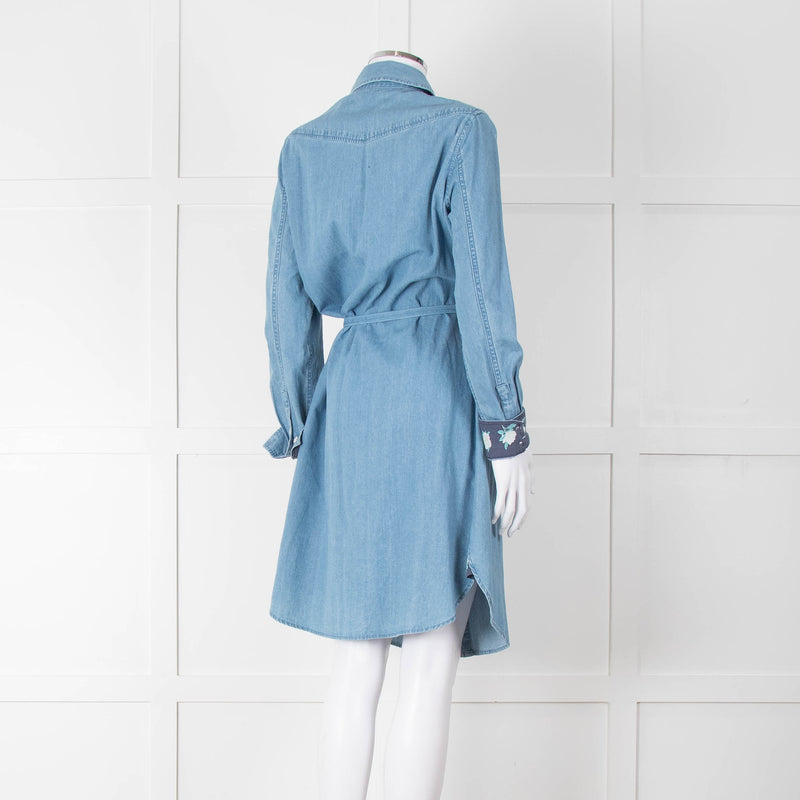 Draper James Denim Blue Belted Shirt Dress