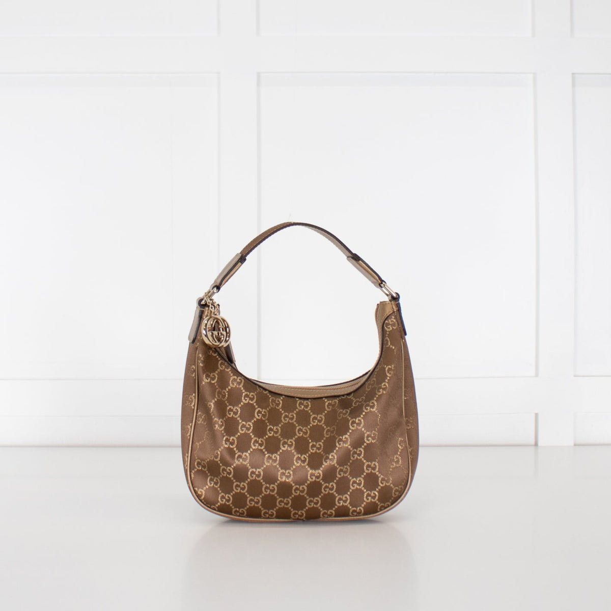 Gucci Gold GG Monogram Handbag
