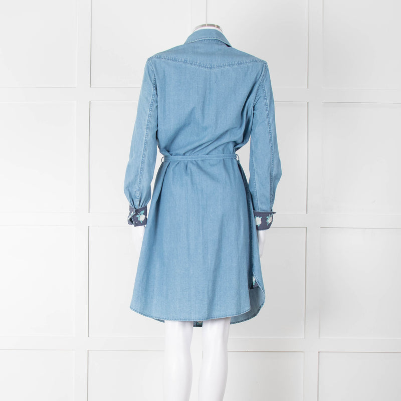 Draper James Denim Blue Belted Shirt Dress