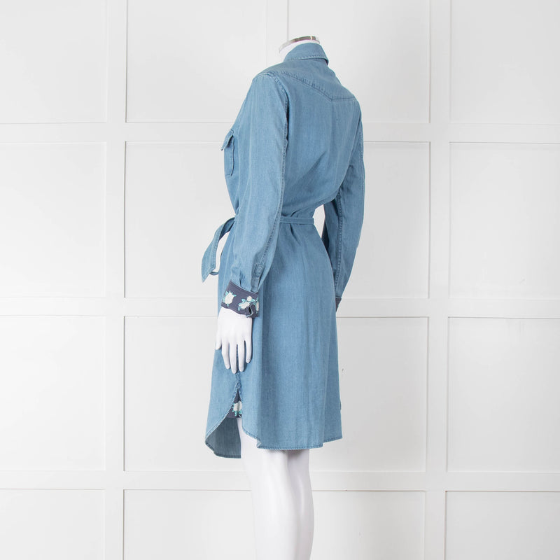 Draper James Denim Blue Belted Shirt Dress