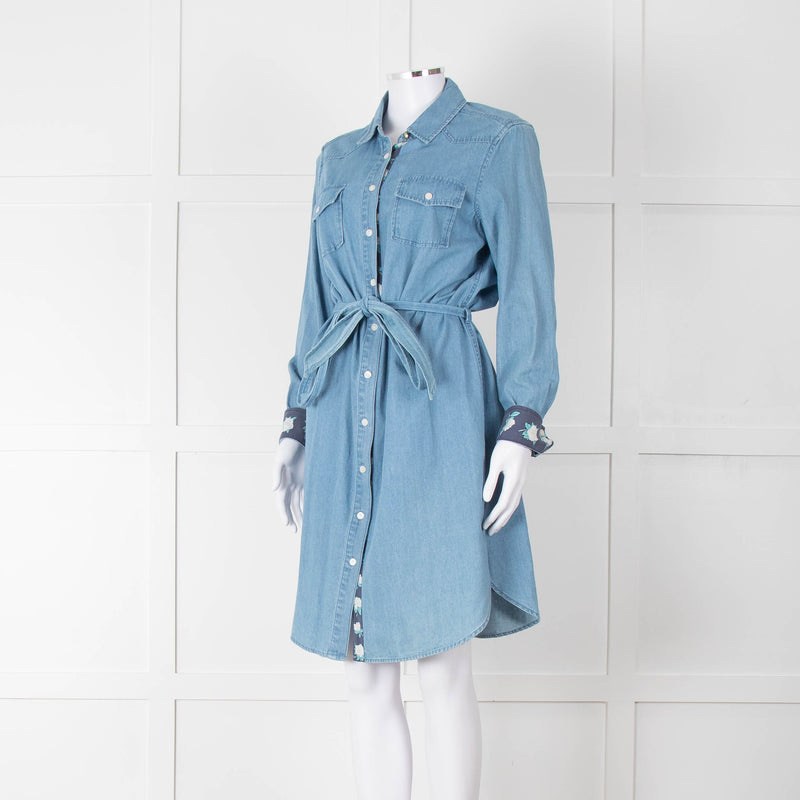 Draper James Denim Blue Belted Shirt Dress