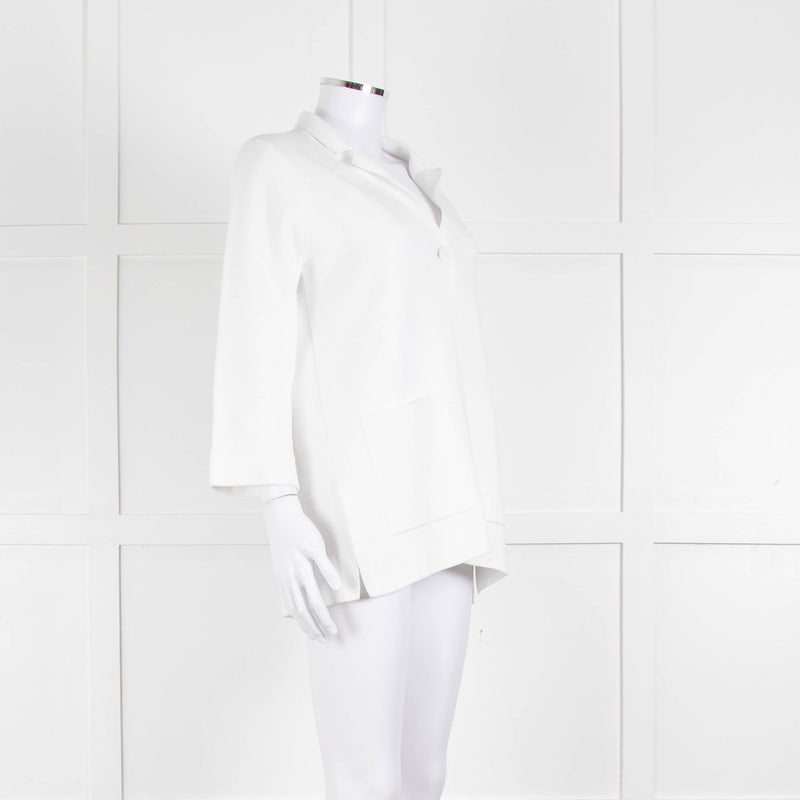 Daniel & Mayer White Knit Front Pocket Jacket