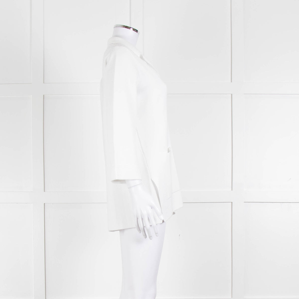 Daniel & Mayer White Knit Front Pocket Jacket