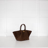 De Mellier Dark Brown Suede Midi New York Tote