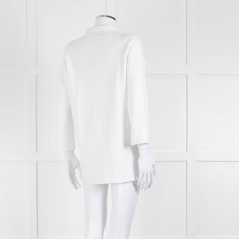Daniel & Mayer White Knit Front Pocket Jacket