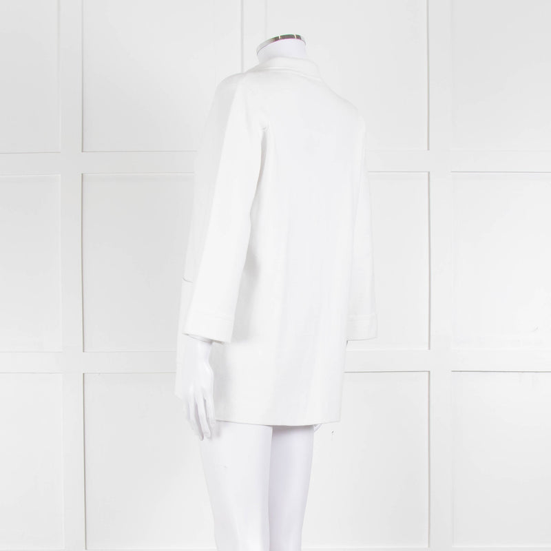 Daniel & Mayer White Knit Front Pocket Jacket